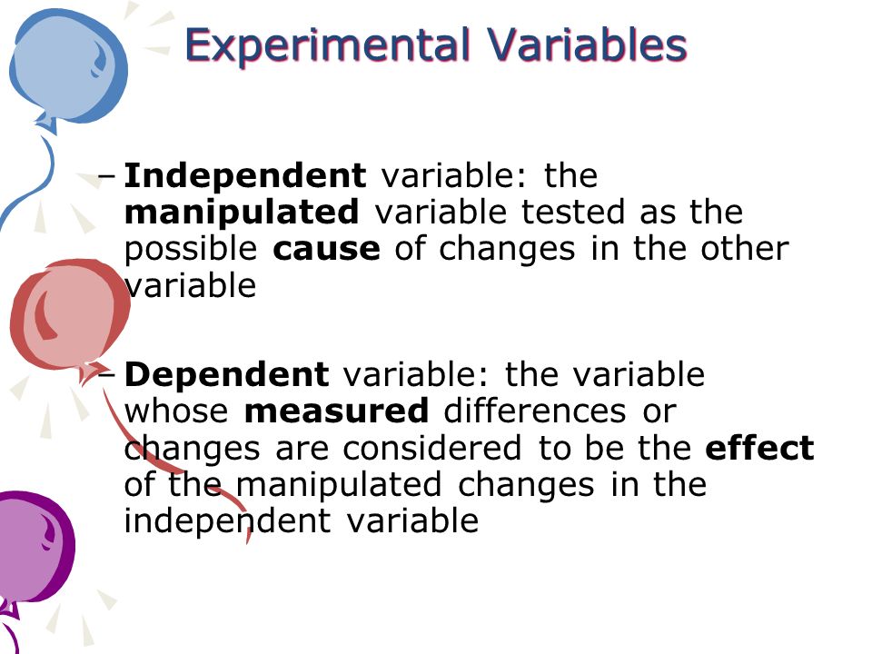 Experimental Variables