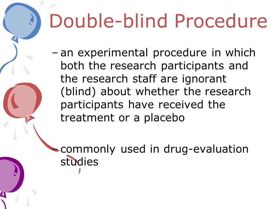 Double-blind Procedure