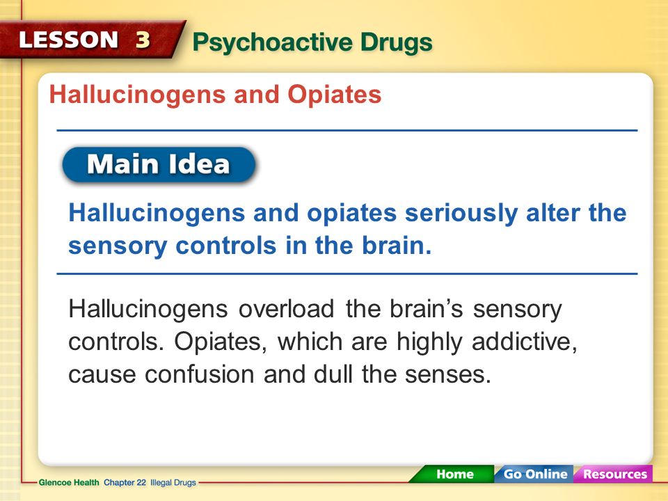 Hallucinogens and Opiates
