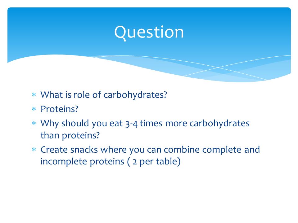 Question What is role of carbohydrates Proteins