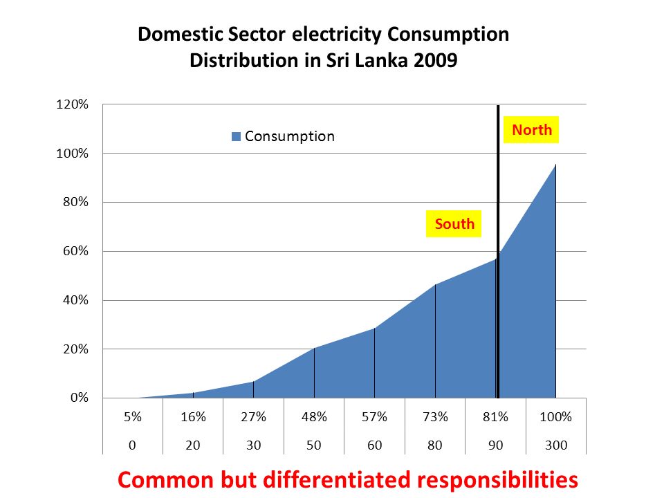 Domestic Sector electricity Consumption Distribution in Sri Lanka 2009