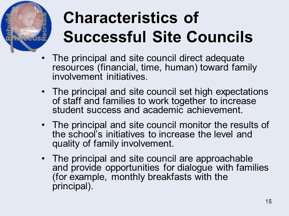 Characteristics of Successful Site Councils