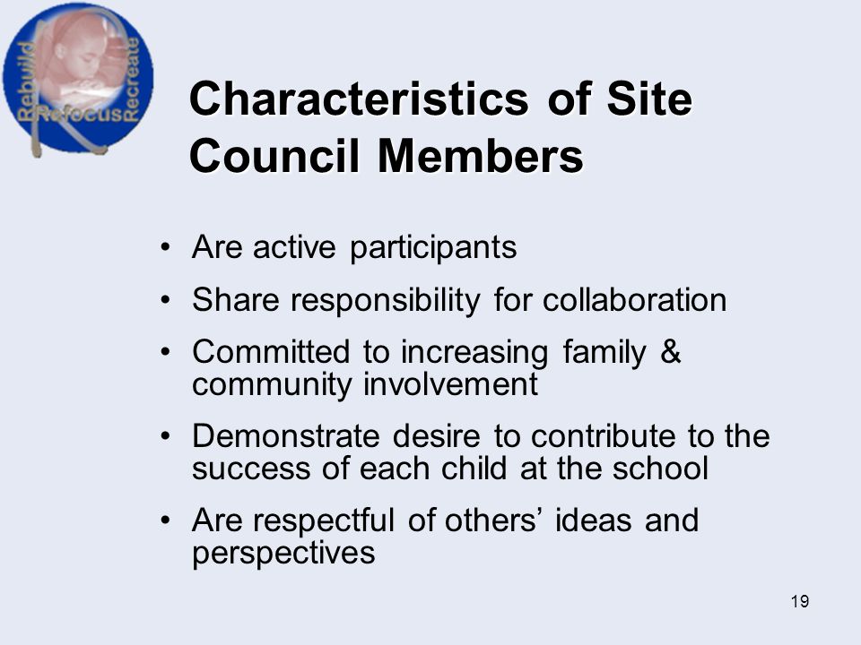 Characteristics of Site Council Members