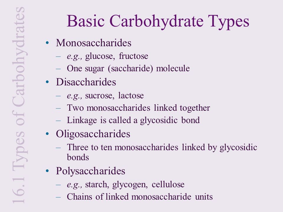 Basic Carbohydrate Types