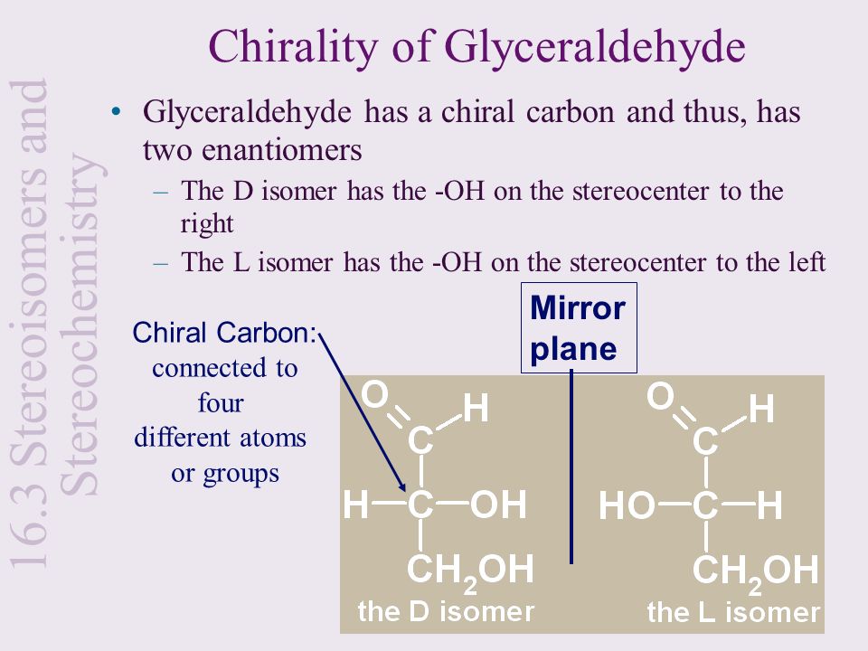 Chirality of Glyceraldehyde