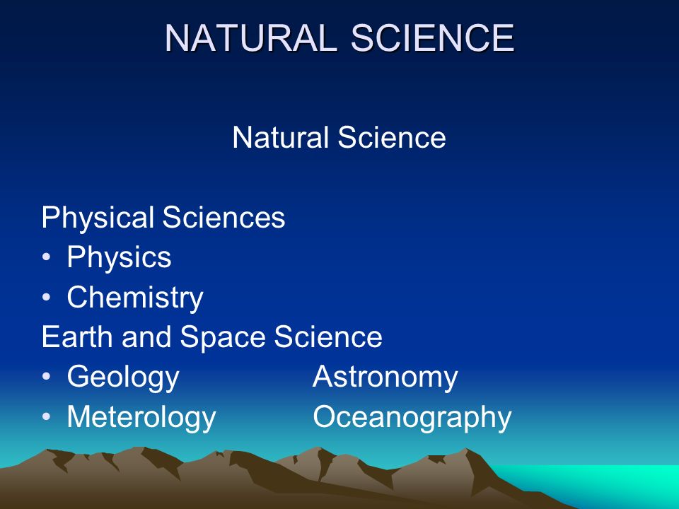 NATURAL SCIENCE Natural Science Physical Sciences Physics Chemistry