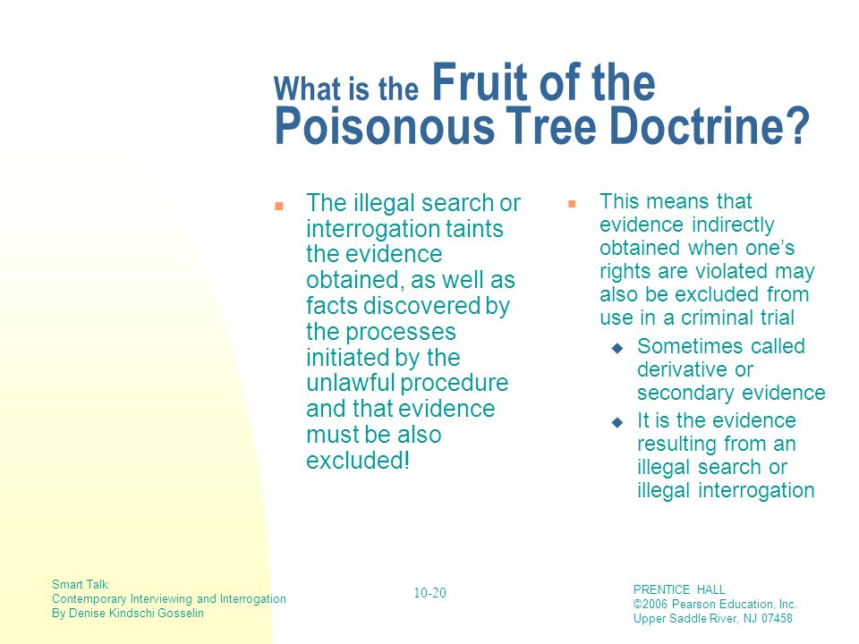 Definición de la doctrina de los frutos del árbol venenoso