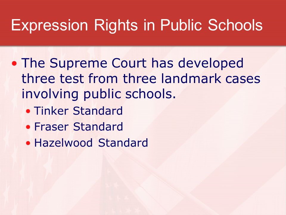 Expression Rights in Public Schools