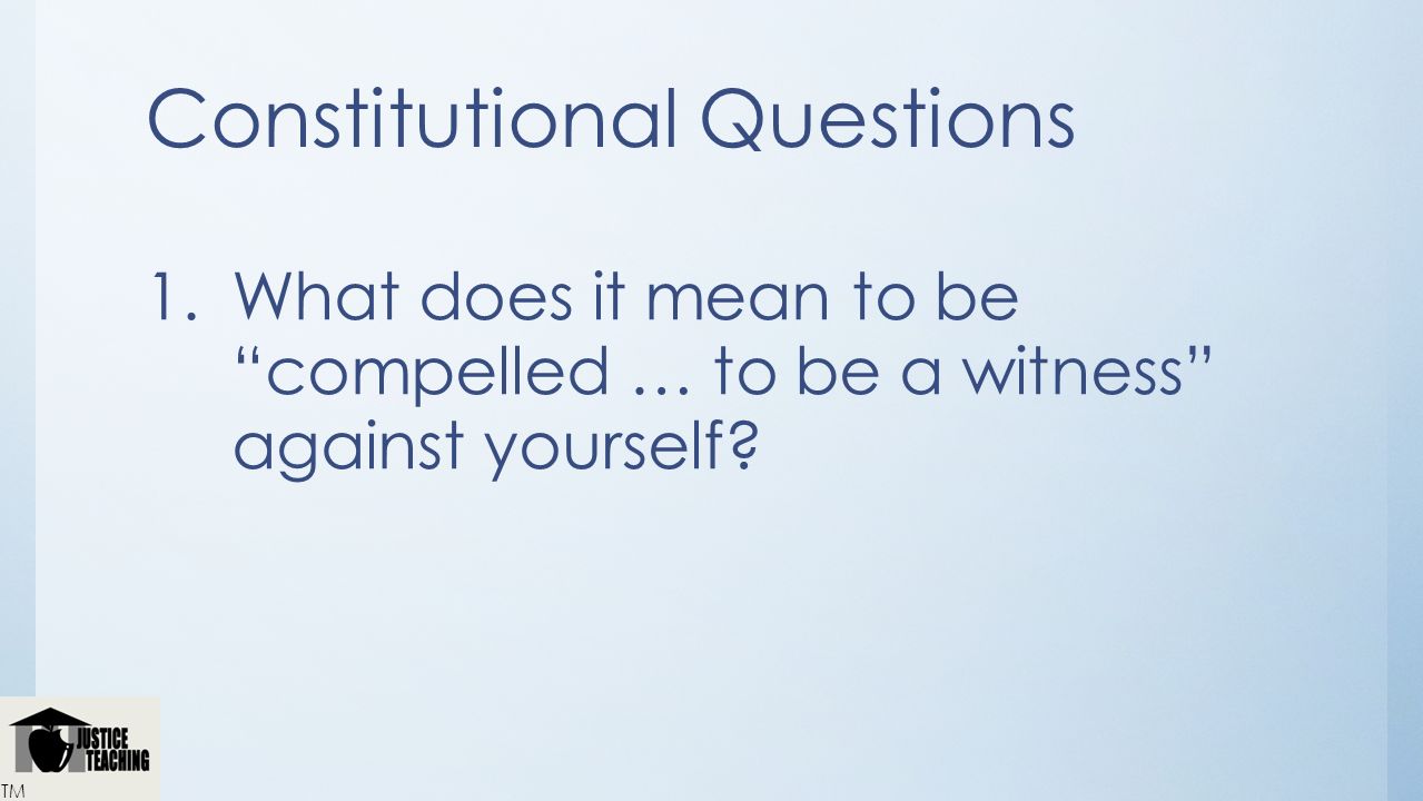 Constitutional Questions