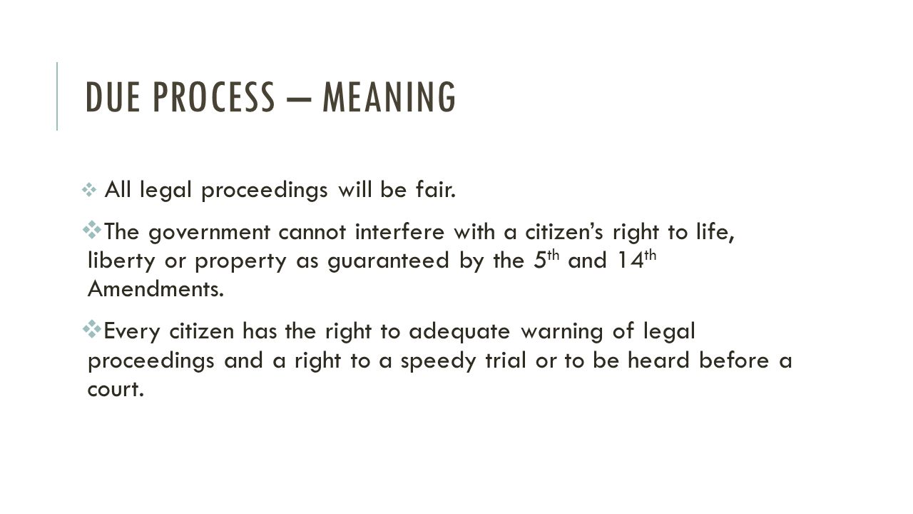 Due Process and Equal Protection - ppt video online download