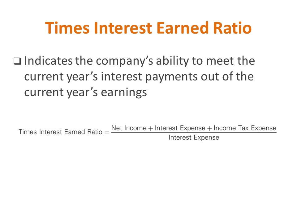 Times Interest Earned Ratio