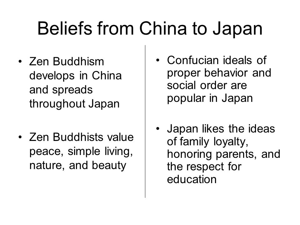 Beliefs from China to Japan
