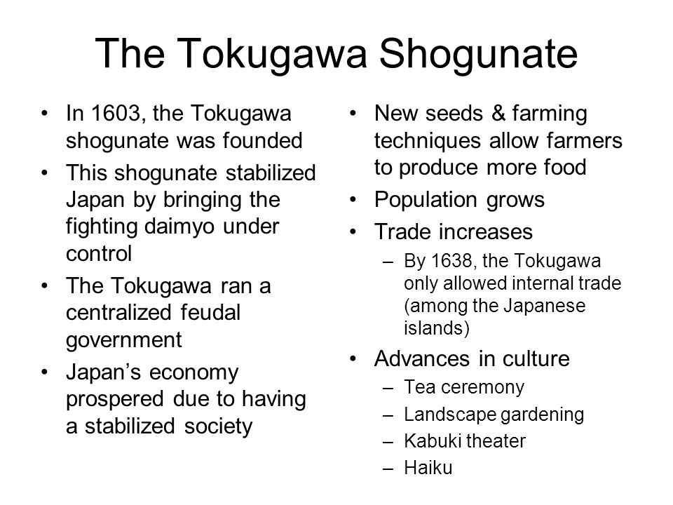 The Tokugawa Shogunate