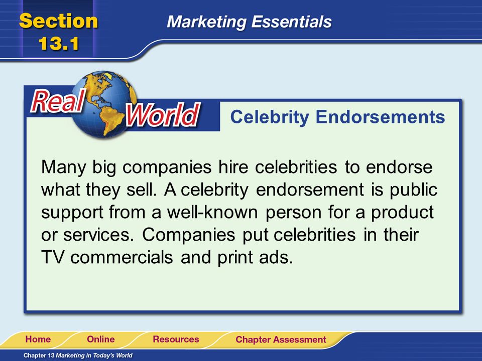 Celebrity Endorsements