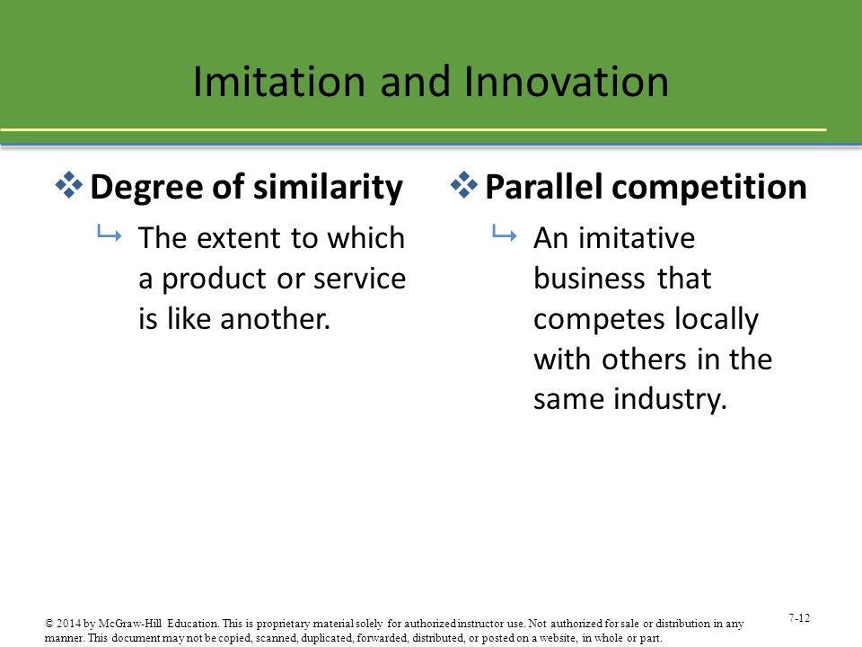 Imitation and Innovation