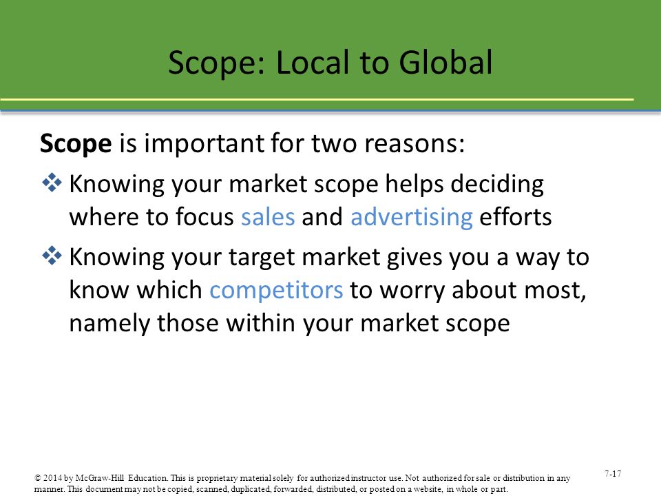 Scope: Local to Global Scope is important for two reasons: