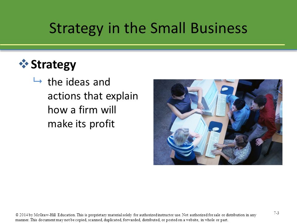 Strategy in the Small Business
