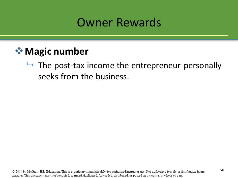 Owner Rewards Magic number