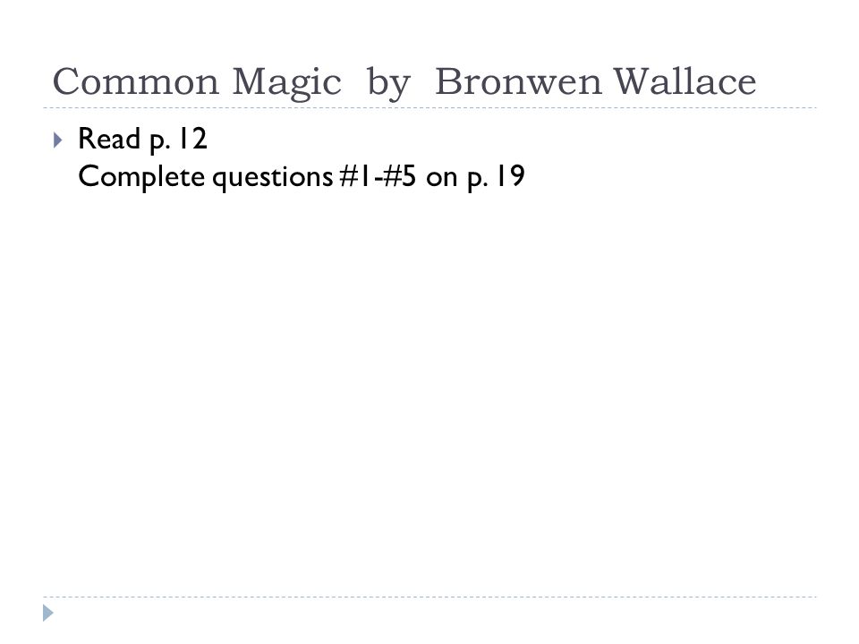 Common Magic by Bronwen Wallace