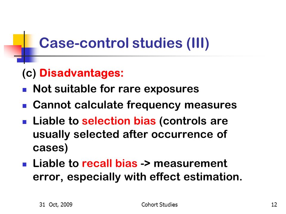 Case-control studies (III)