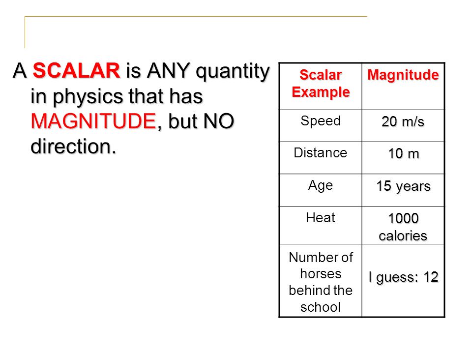 scalar physics examples