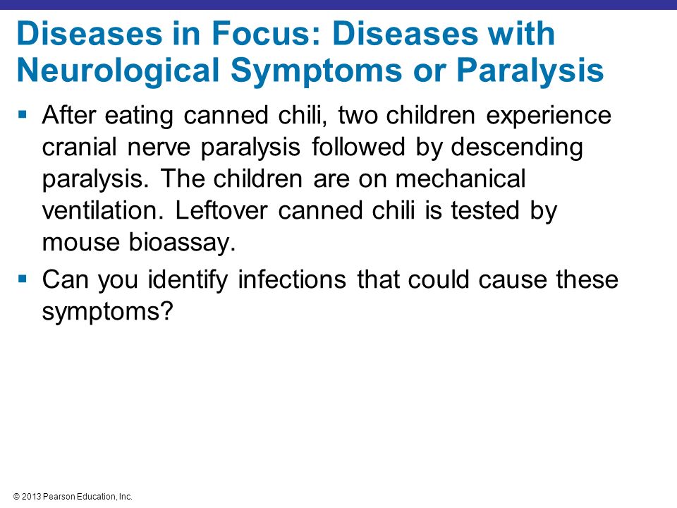 Diseases in Focus: Diseases with Neurological Symptoms or Paralysis