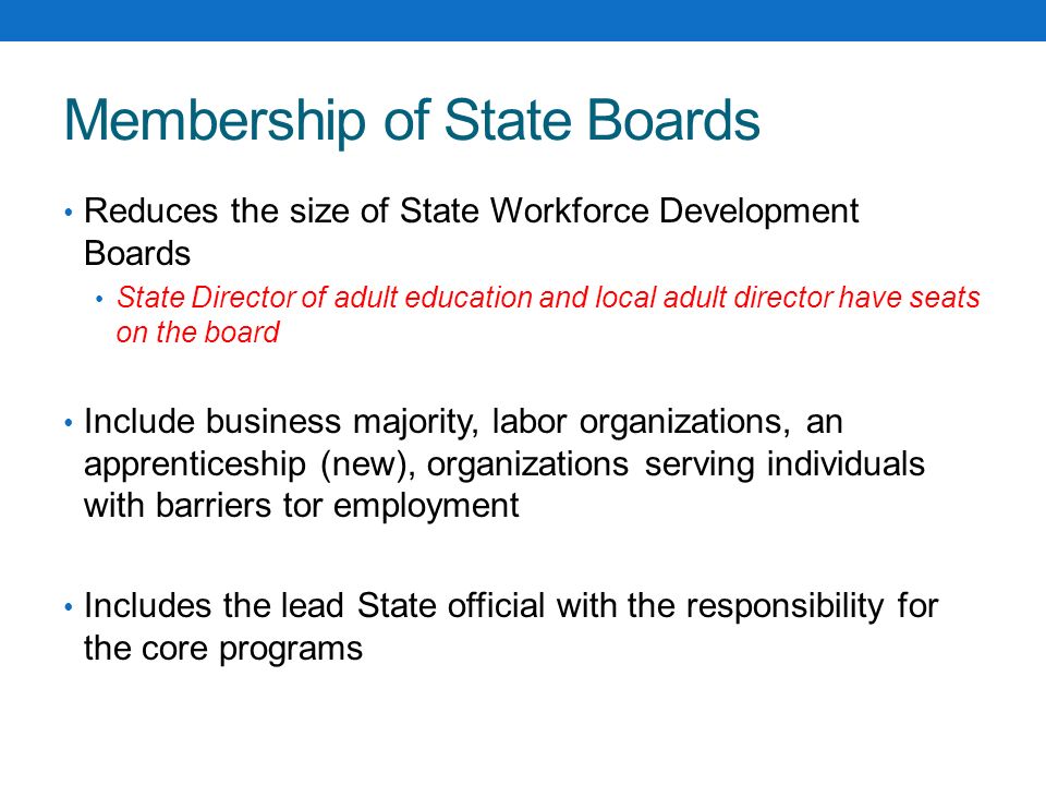 Membership of State Boards