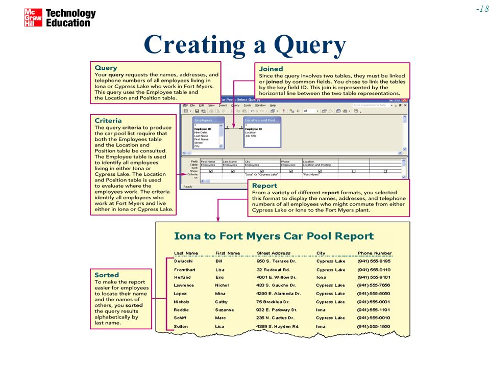 Creating a Query Features Query