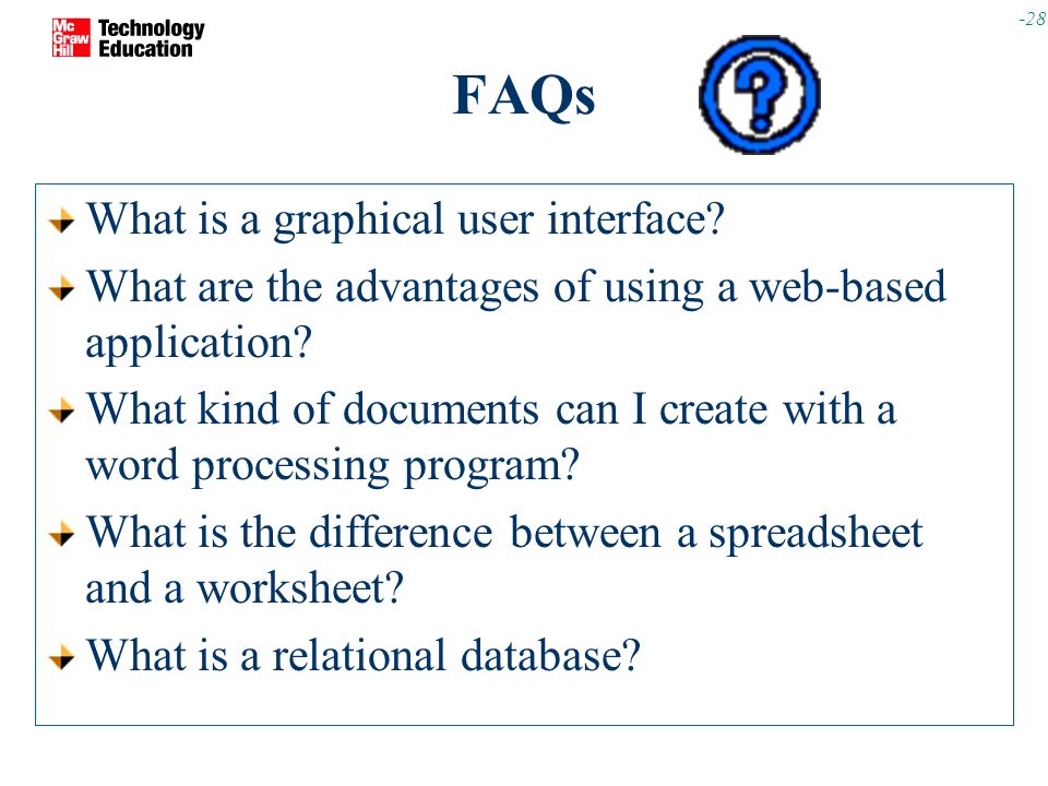 FAQs What is a graphical user interface