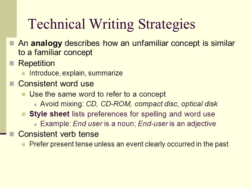 Technical Writing Strategies