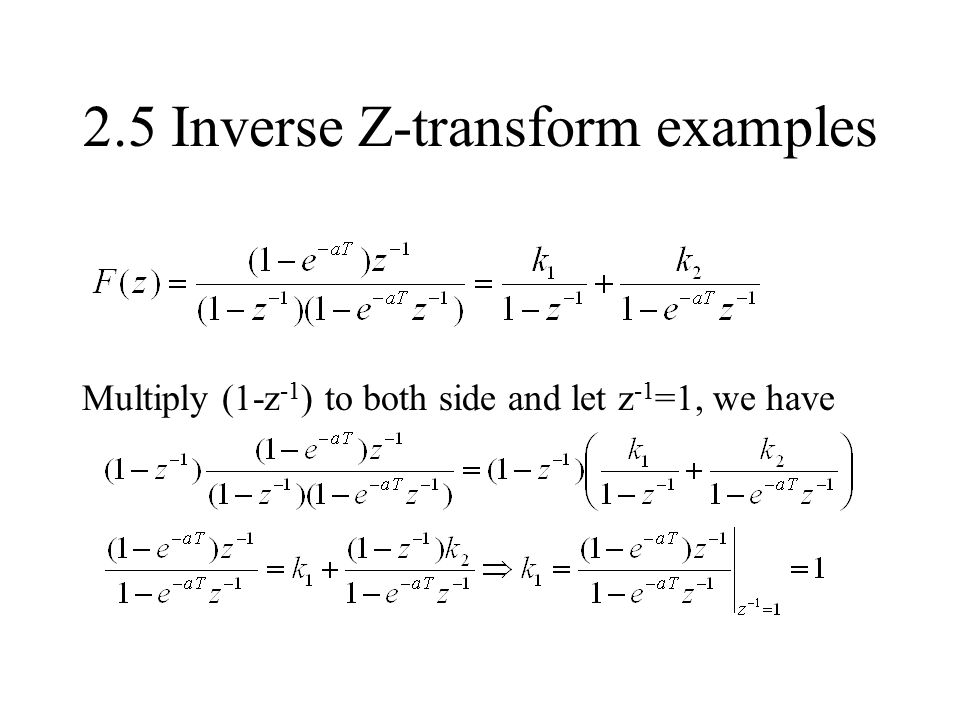 Inverse ztransform solved examples
