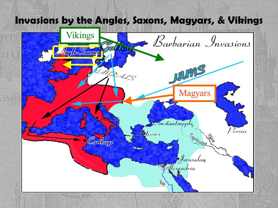 Invasions by the Angles, Saxons, Magyars, & Vikings