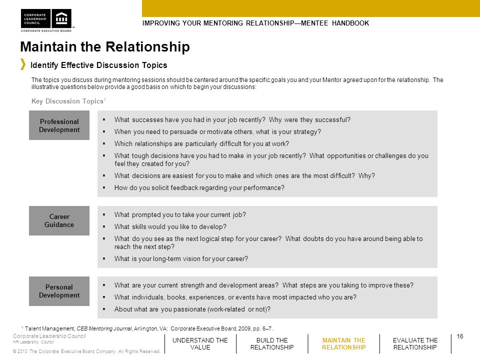 Mission Thrust forbrug Improving Your Mentoring Relationship Mentee Handbook - ppt download