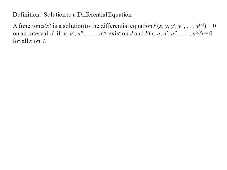 Section 1 1 Differential Equations Mathematical Models Ppt Video Online Download