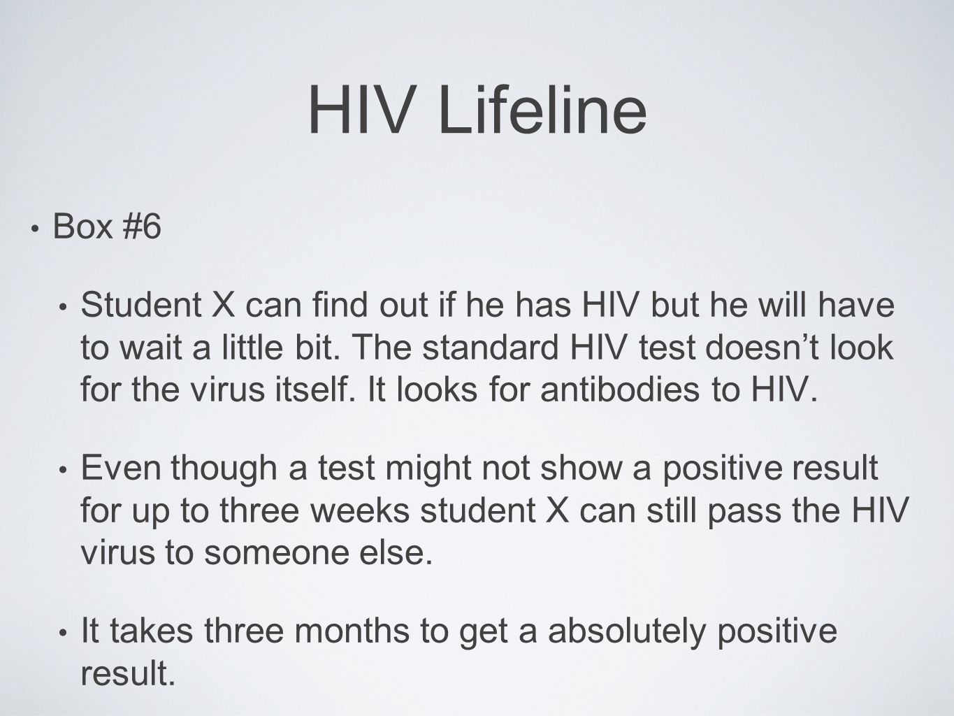 HIV Lifeline Box #6.
