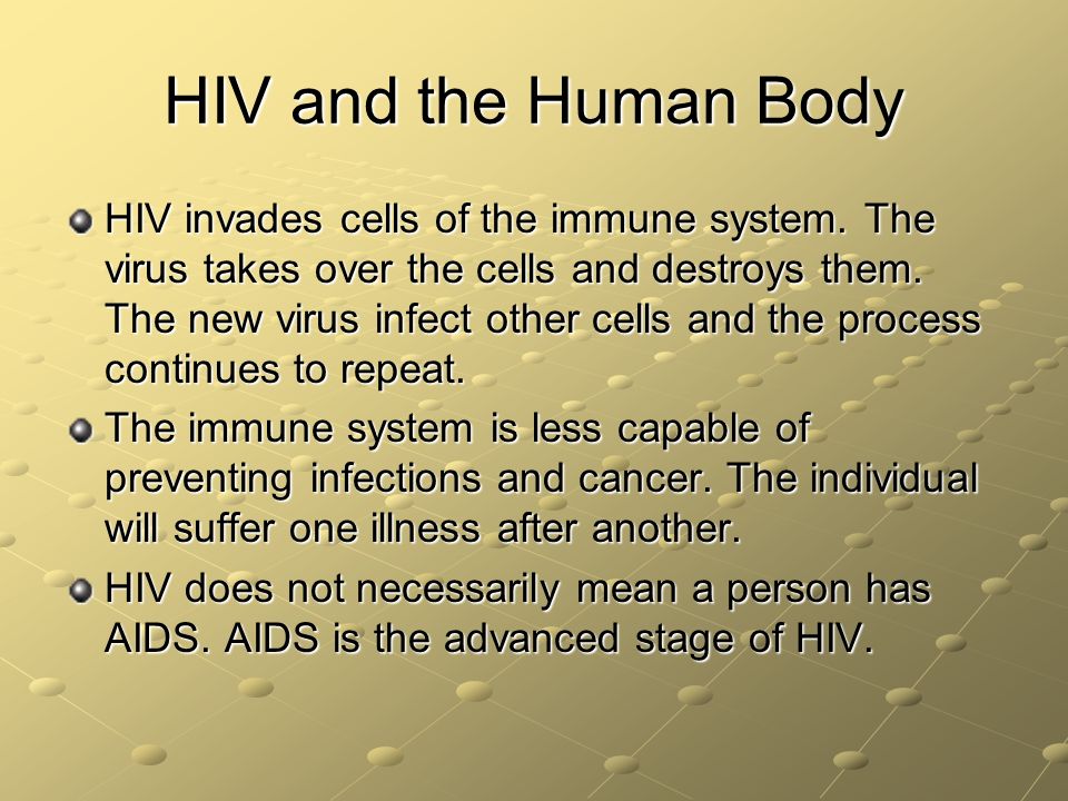HIV and the Human Body