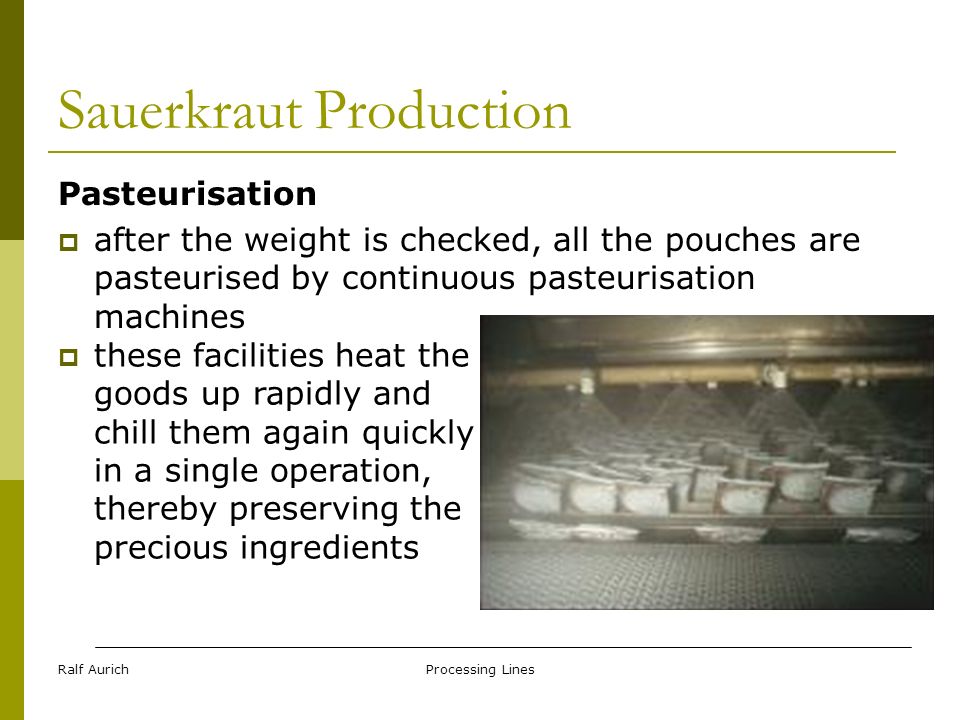 Sauerkraut Production