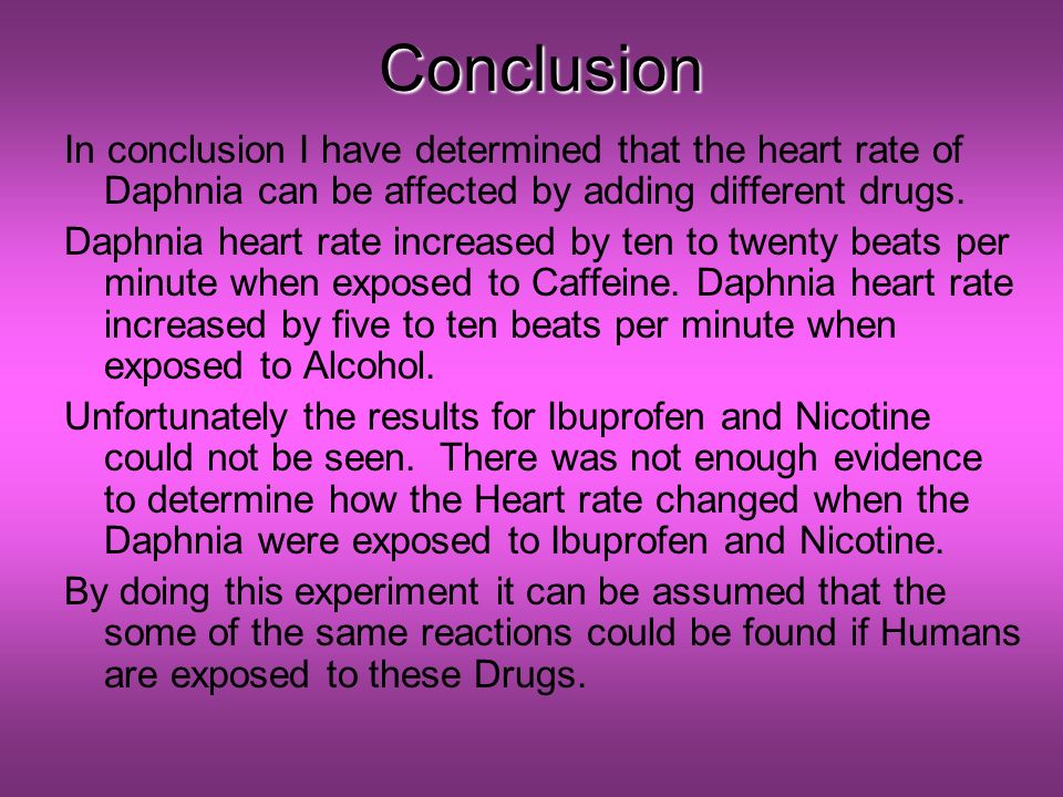 daphnia heart rate ethanol