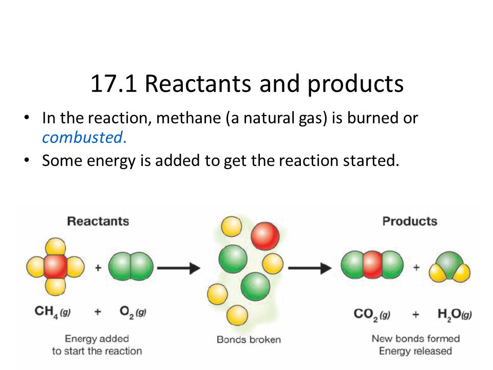 17.1 Reactants and products
