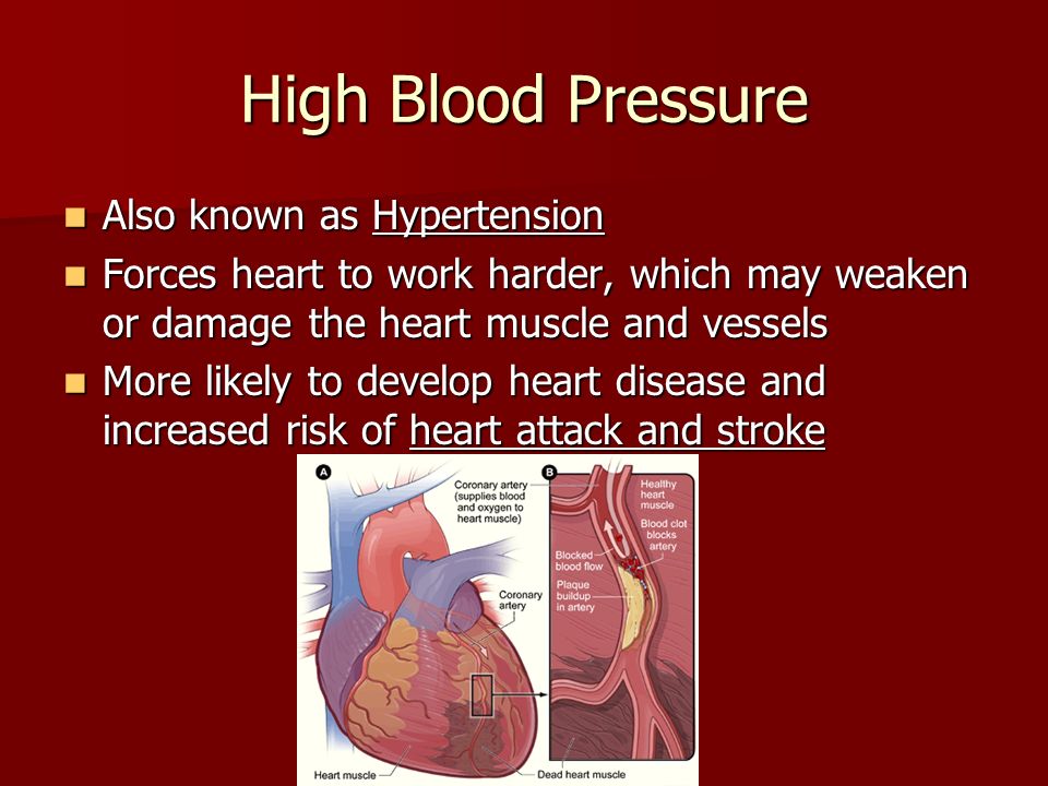 High Blood Pressure Also known as Hypertension