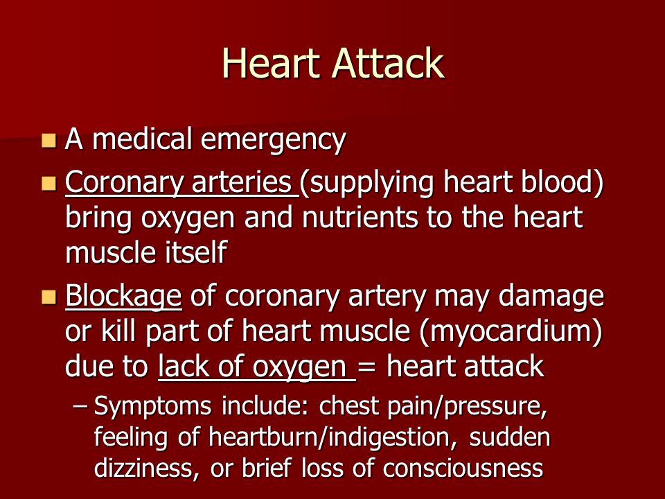 Heart Attack A medical emergency