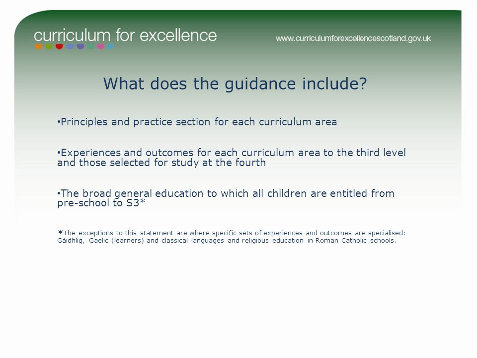 What does the guidance include