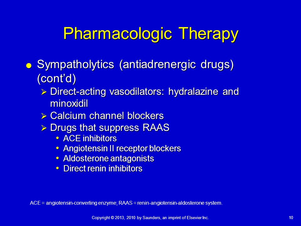 Pharmacologic Therapy