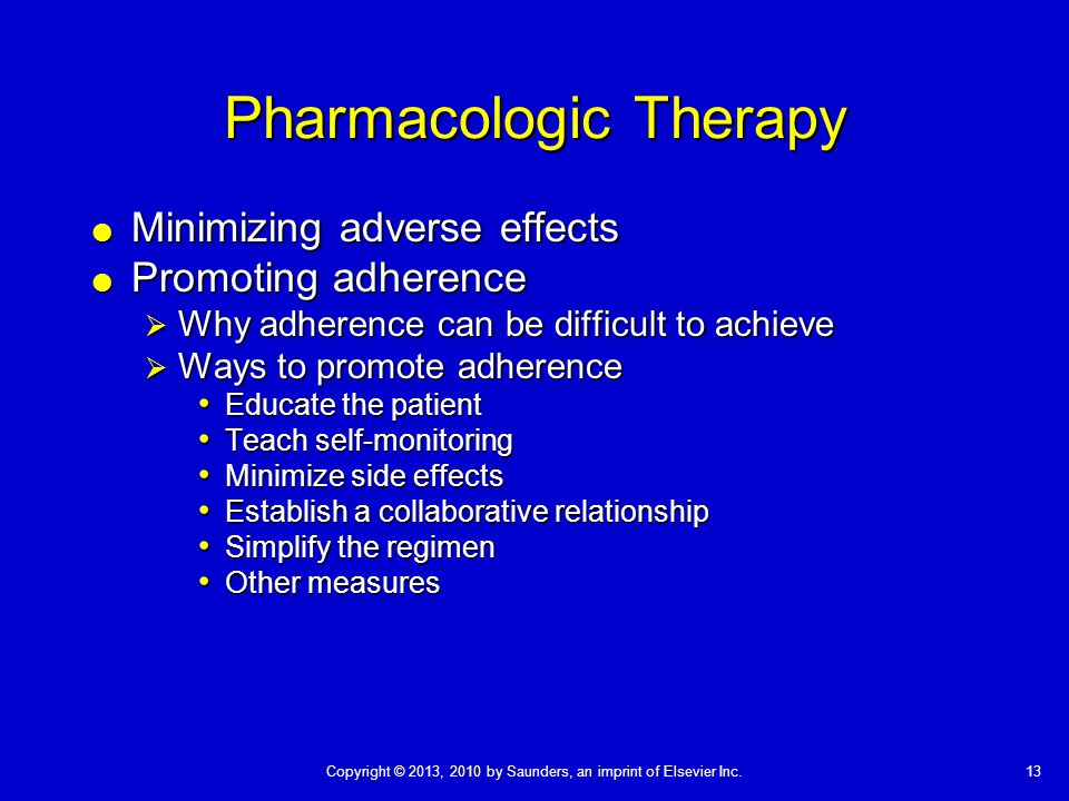 Pharmacologic Therapy