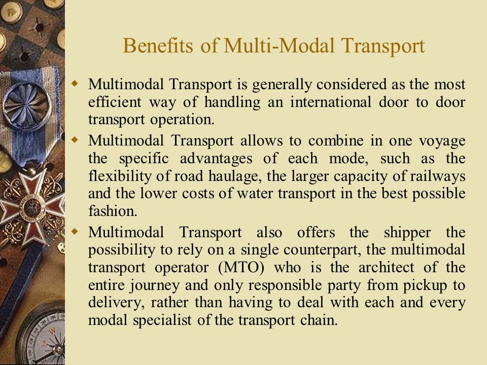 advantages of multimodal transport