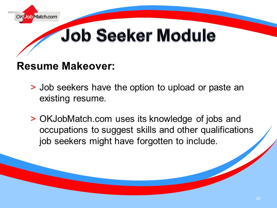 Job Seeker Module Resume Makeover: