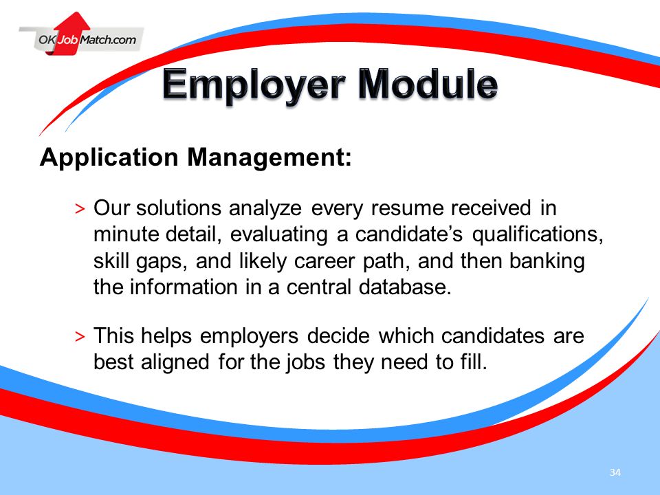 Employer Module Application Management: