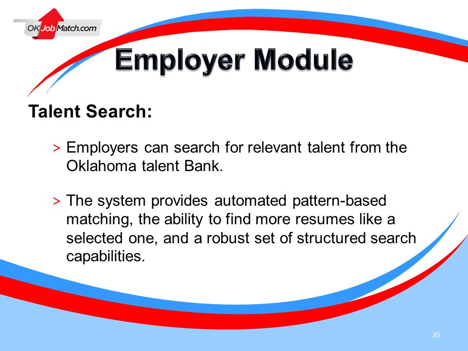 Employer Module Talent Search:
