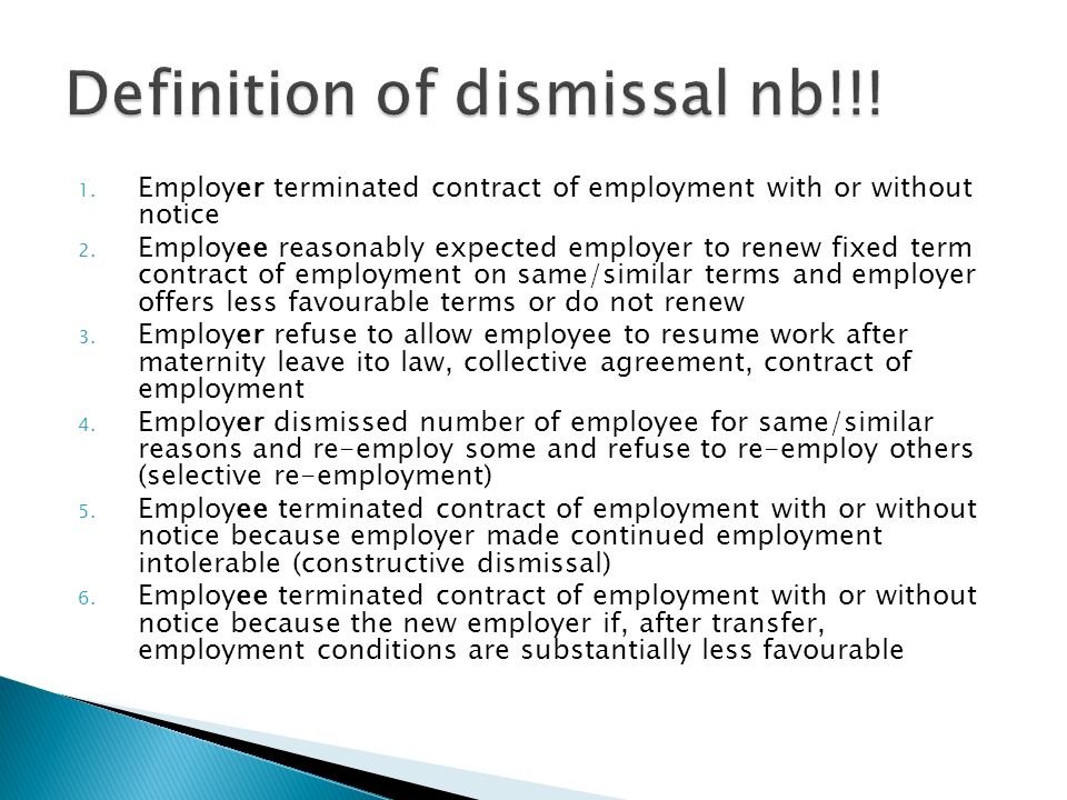 DISMISSAL definition in American English