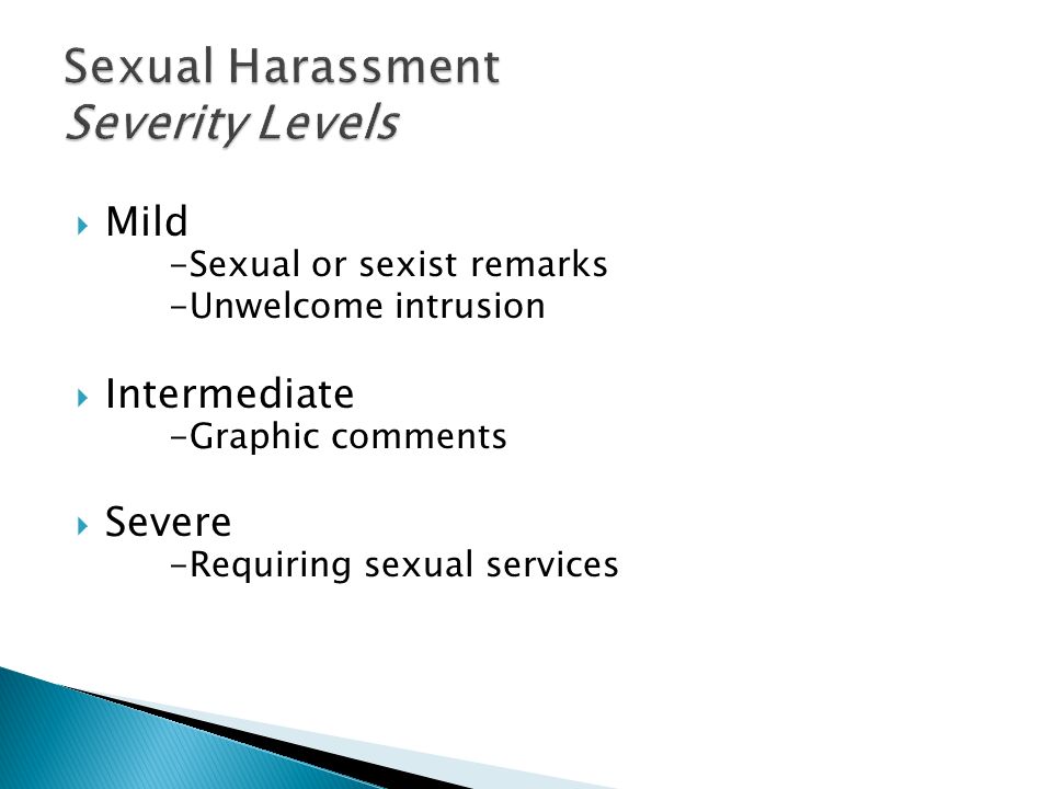 Sexual Harassment Severity Levels